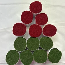 Shillcraft DuPont Orlon Latch Hook Yarn Lot of 13 Total Mix #39 Green & # 94 Red