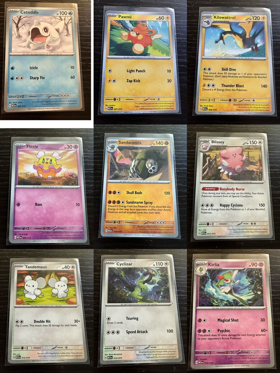 2023 McDonalds Pokemon Full Complete Set of 15 Cards - Match Battle TCG