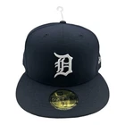 New Era 59Fifty Detroit Tigers Hat Cap 7 7/8 Navy Blue White Fitted MLB Baseball