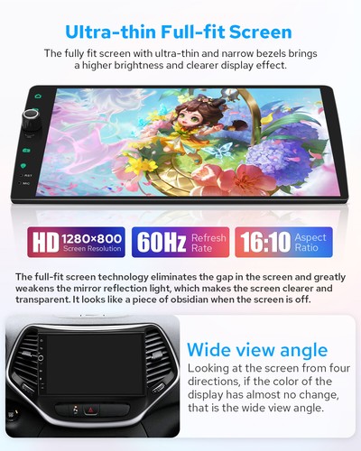 JOYING 10.1" for 2014-up Jeep Cherokee Car Radio 8GB 128GB Carplay Android Auto - Picture 6 of 15