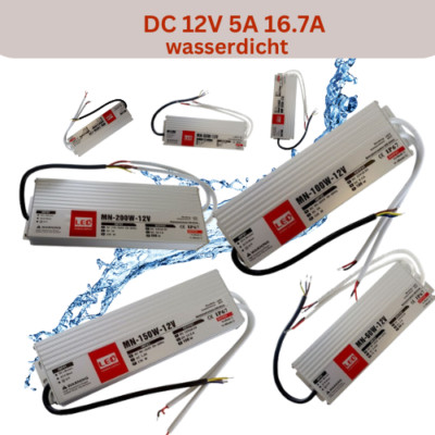 DC 12V 5A 16.7A LED Netzteil Trafo Schaltnetzteil Adapter Treiber Power Supply