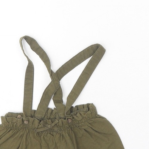 NEXT Girls Green 100% Cotton A-Line Skirt Size 3-6 Months Button - Picture 3 of 10