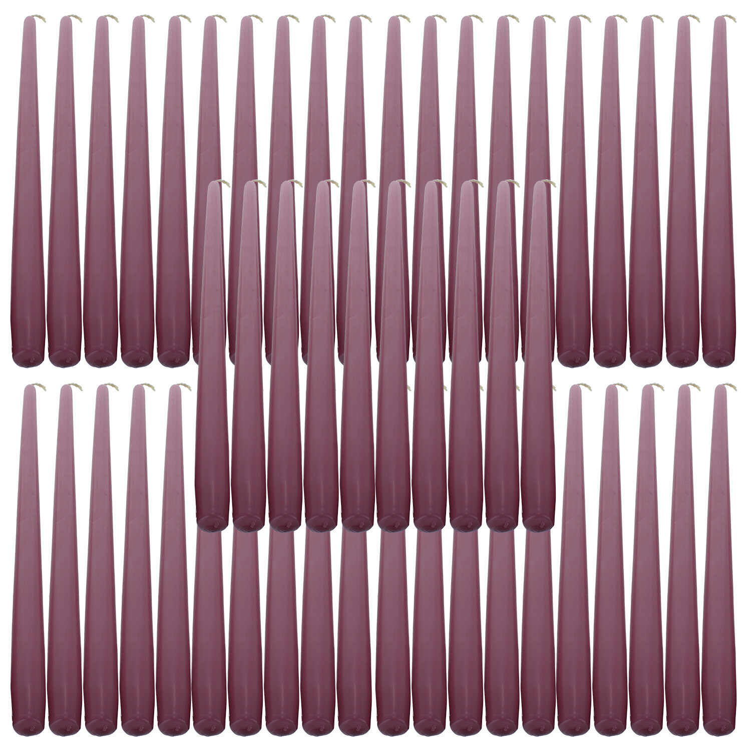 Pink Taper Dinner Candles  9"" 24cm Candle Unscented 7 Hour Burn Time 50 Pack