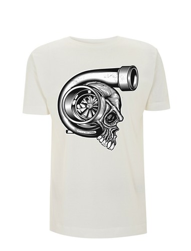t-shirt moto motore cotone 100% maglietta teschio cross biker rider turbo piston - Imagen 24 de 34