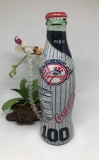 Coca-Cola Special Edition NY Yankees 100th Anniversary Coke Bottle - 8 oz - Rare