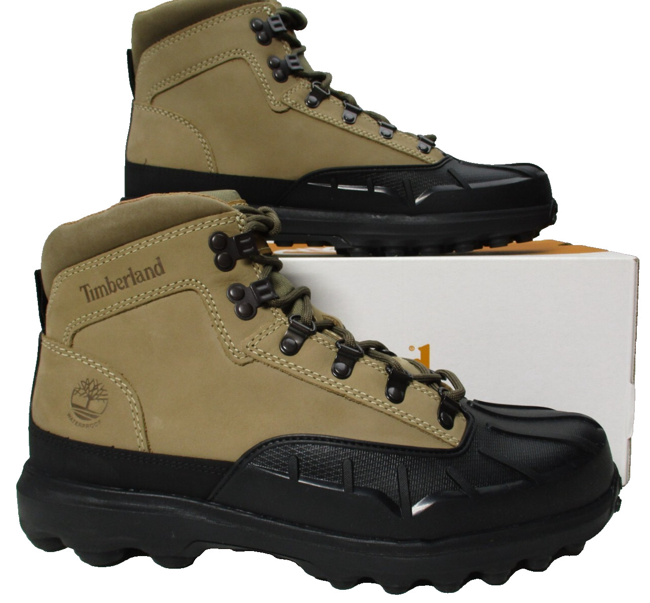 Timberland Converge Waterproof Mid Boots Beige Nubuck Mens Sz 10 M