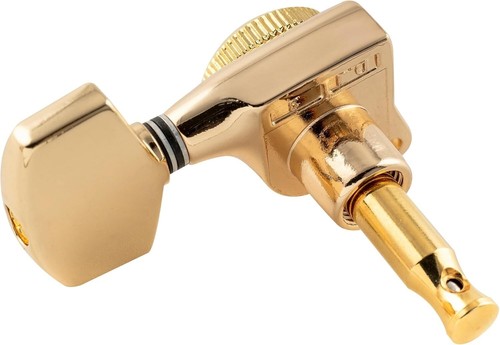3+3 Locking Tuners 18:1 Electric Acoustic Guitars Metal Locking Cap - Gold #2 - Picture 4 of 7