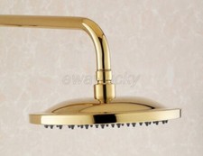 Gold Color Brass 8 inch Round Bathroom Rainfall Rain Shower Head wsh046