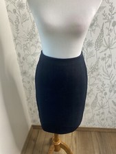 Black Wool Straight Pencil Skirt Size 10 Vintage