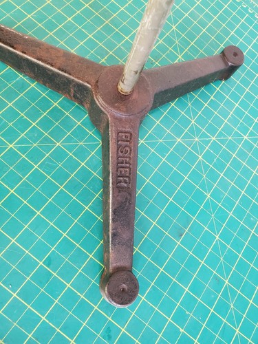Vintage Fisher Scientific Cast Iron Lab Stand W/ Clamp Holder & Rings 25" Tall - Picture 3 of 8