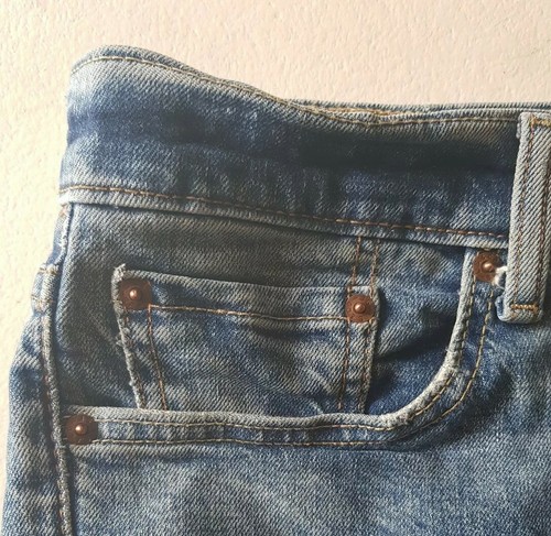 LEVIS 511 JEANS Mens W 32 L 31 Vintage Blue Denim Red Tab Skinny Fit (94) - Picture 9 of 12