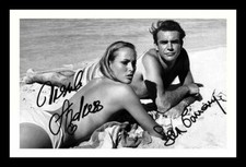 Sean Connery & Ursula Andress - James Bond Dr No Autograph Signed Framed Photo