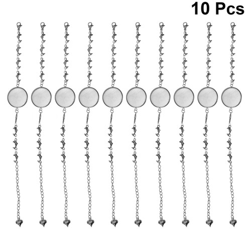 10 Pcs Stainless Steel Tray Time Girls Wristband Jewelry Bracelet Kit - Picture 11 of 11