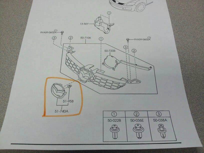 2007 2008 2009 2010 2011 2012 Mazda CX9 front grill emblem oem new !!! - Image 3 of 3