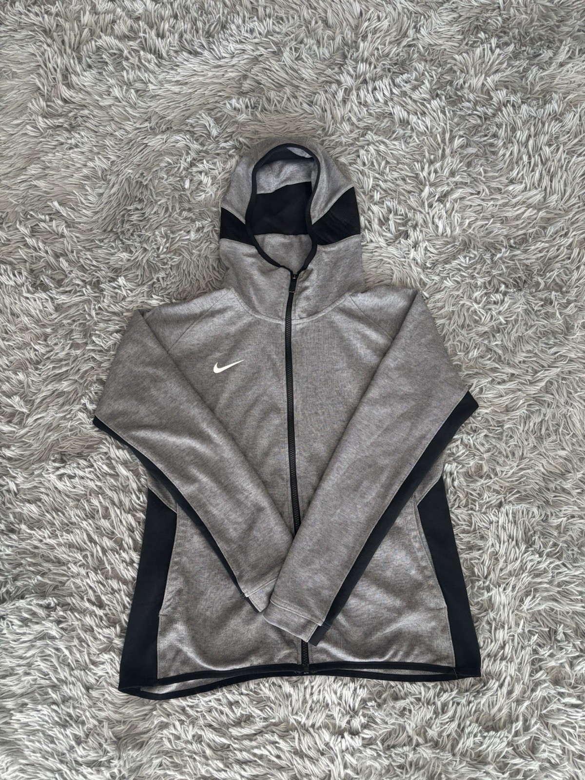 SACAI X NIKE Giacca Nike Dri Fit Tech donna pile grigio full zip taglia large