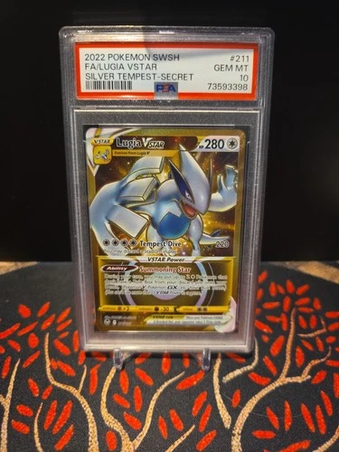 Pokemon Lugia VSTAR Silver Tempest Secret Rare 211/195 PSA 10