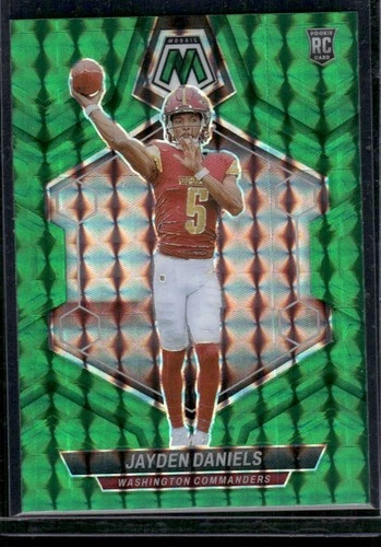 Jayden Daniels 2024 Panini Mosaic - Rookies #302 Green Mosaic Prizm (RC)