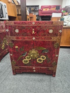 Chinese Red Lacquered Cabinet