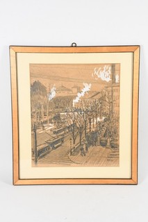 P97R23 Alfred Kunze (1866 1943) drawing Chemnitz railway Hartmann work sign