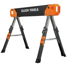 Klein Tools 66188 Adjustable-Leg Folding Sawhorse Jobsite Table 1500 lb