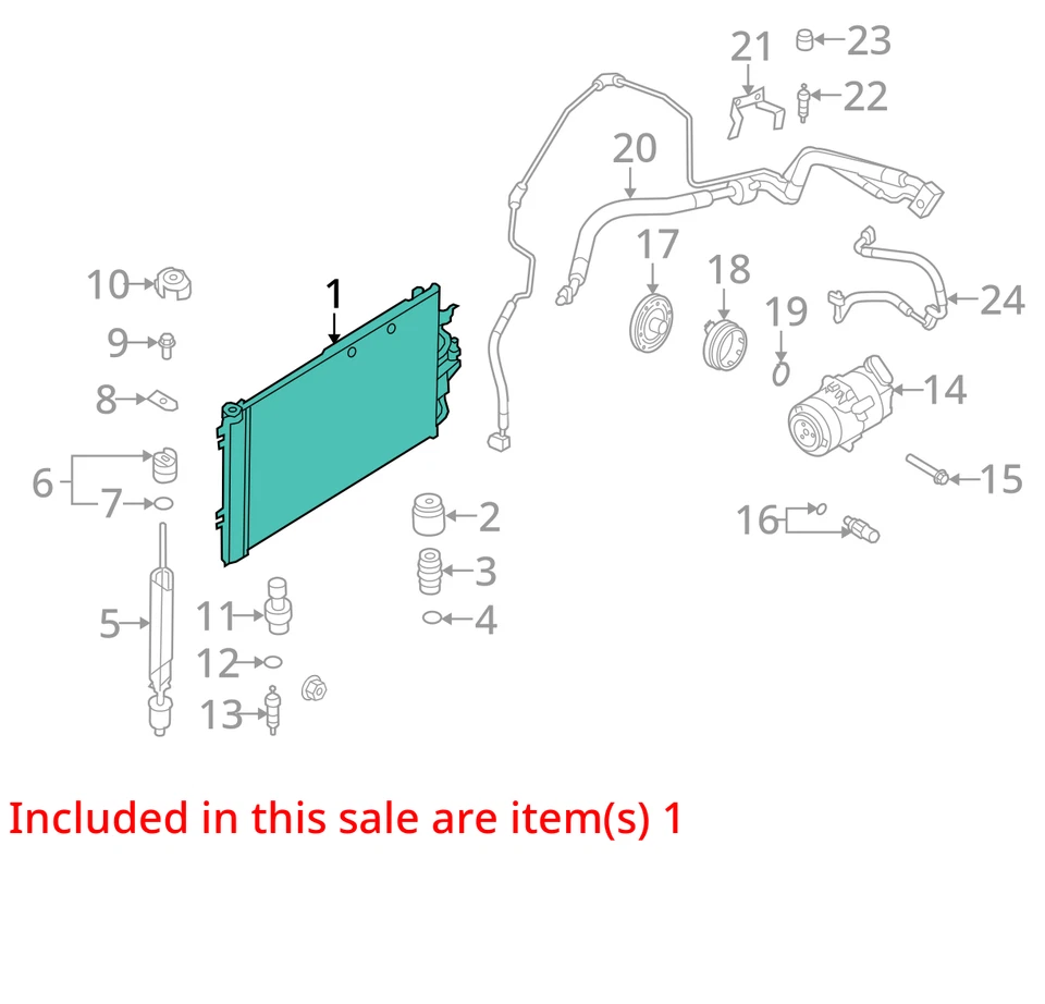 Saturn Astra 2008 2009 condensador de aire acondicionado 96 k OEM Foto 4 de 4
