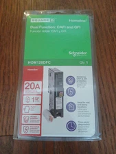 Square D HOM120DFC Homeline 20-Amp Single-Pole Dual Function Circuit Breaker