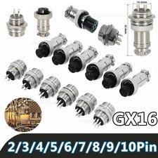 GX16 Aviation Plug 2 3 4 5 6-10 Pin 16mm Metal Male Female Panel Cable Connector