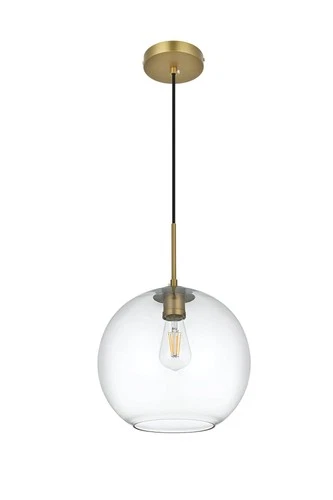 Living District Baxter 1-Light Metal Pendant in Black & Clear Finish - Picture 5 of 9