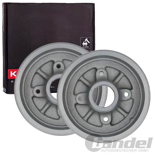 2X Kamoka Bremstrommeln Hinten Passend FÜR CitroËN Ax Saxo Peugeot 106 206 |-image