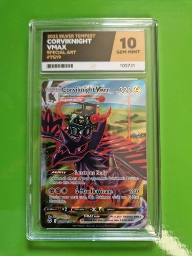 Pokémon TCG Corviknight VMAX Silver Tempest TG19/TG30 Special Art Ace 10