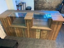 Hand Made Rustic Wooden Counter