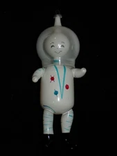 Vintage De Carlini Space Astronaut Christmas Tree Ornament Martian Glass Blown