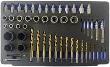 Schrauben Muttern Stehbolzen Ausdreher Set 54tlg. LInksausdreher (9004)