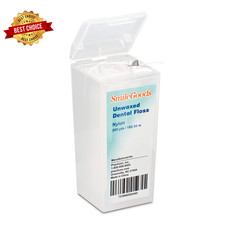 Practicon SmileGoods Unwaxed Dental Floss - 200 Yard Shred Resistant Nylon 1Pk