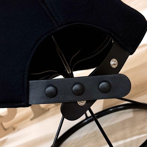 Burberry Bonding Tb Logo Cap Leather Adjuster L Black Men Hat Accessory Original - Picture 5 of 10
