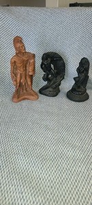  3 Vintage CoCo Joes  Figurine Lava  Hapa-wood Hawaiian Surfer  Hula Kamehameha 