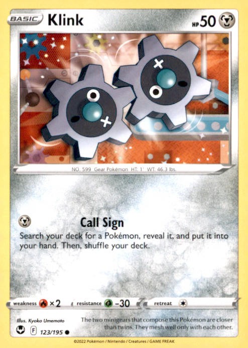 SWSH12: Silver Tempest #123/195 Klink