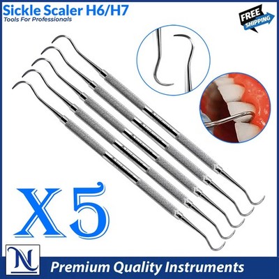 H6/H7 Escalador Sickle   Herramienta Dental Profesional Limpieza de Sarro