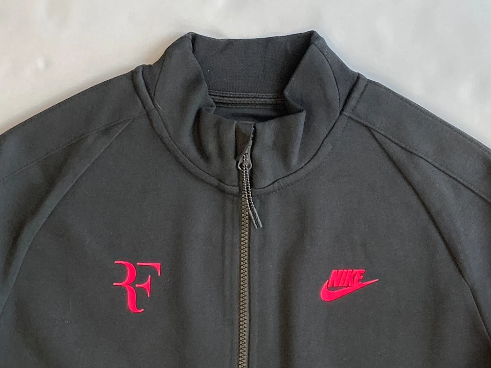 Nike Federer RF US Open 2016 Premier Chaqueta de Cancha de Tenis M Negra 644780-010 Nueva Foto 3 de 4