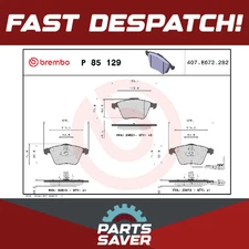 Brake Pads Set fits AUDI TT 8J3, 8J9 2.0 Front 06 to 14 Brembo 8J0698151A New