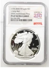 1776-2026 W AMERICAN SILVER EAGLE PROOF NGC PF69 USA250 LABEL + COA/BOX