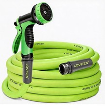 50ft Premium 5/8' Rubber Garden Hose Heavy Duty ZillaGreen