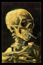 Vincent Van Gogh Skull Of A Skeleton Painting Poster 1885 Impressionist Portrait