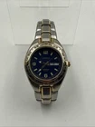 Vintage Timex Carriage Indiglo Mens Watch Dual Date Two Tone Repair/Parts