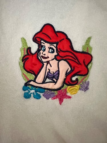 Y2K Disney Princess Little Mermaid Ariel Swimsuit Hooded CoverUp Girls Size 5 - Picture 4 of 5