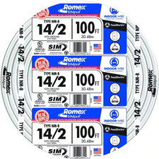 100 ft. 14/2 Solid Romex SIMpull CU NM-B W/G Wire NEW