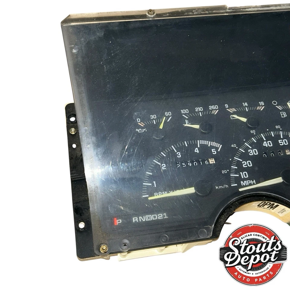 Оригинальная приборная панель спидометра 92-93 Chevy C1500 C2500 C3500 16140015 259K - Изображение 4 из 4