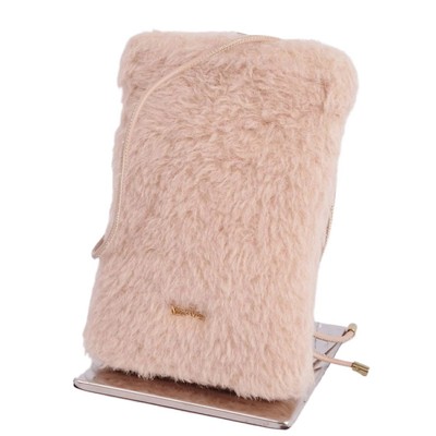 Max Mara Teddy Bear Smartphone Shoulder Bag Logo Bag Handbag Women's Made in