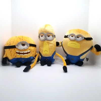 Minions Despicable Me 4 Squooshy Plush toys by Just Play Dave Gus Tim Lot of 3