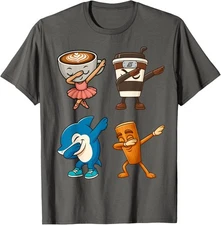 Dabbing Cute Italian Brainrot Meme Character Unisex T-Shirt